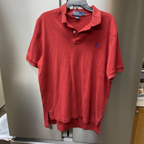 Ralph Lauren Men's Shirt Small Polo Slim Fit Lunar Red Size Small